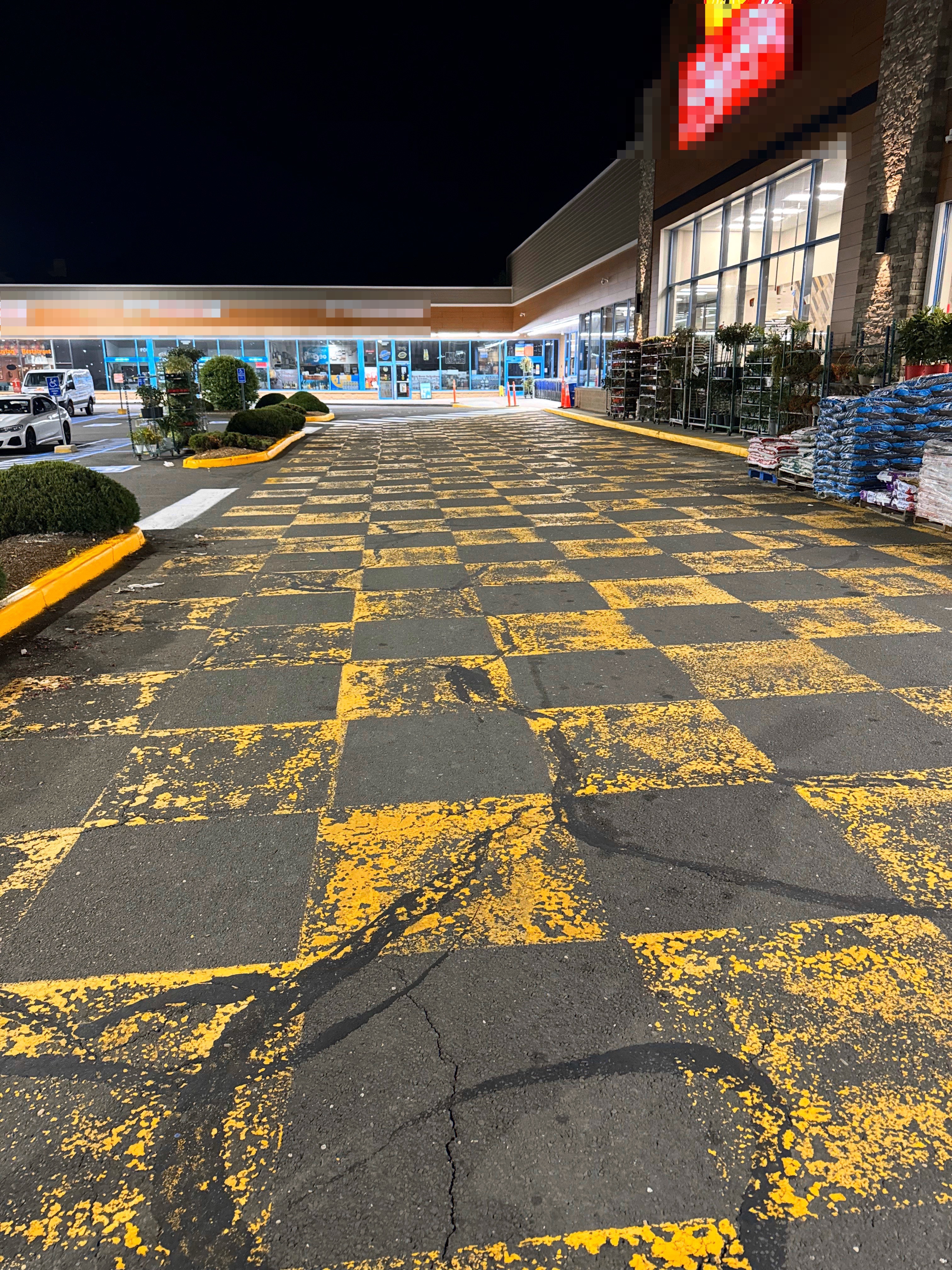 Commercial Lot 1 crosswalk before